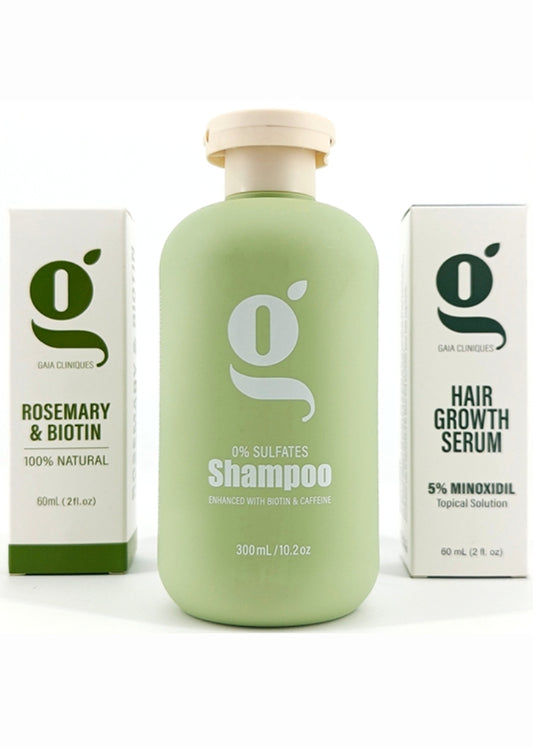 Minoxidil 5% + Shampoo + Vitamin B7 Rosemary Oil